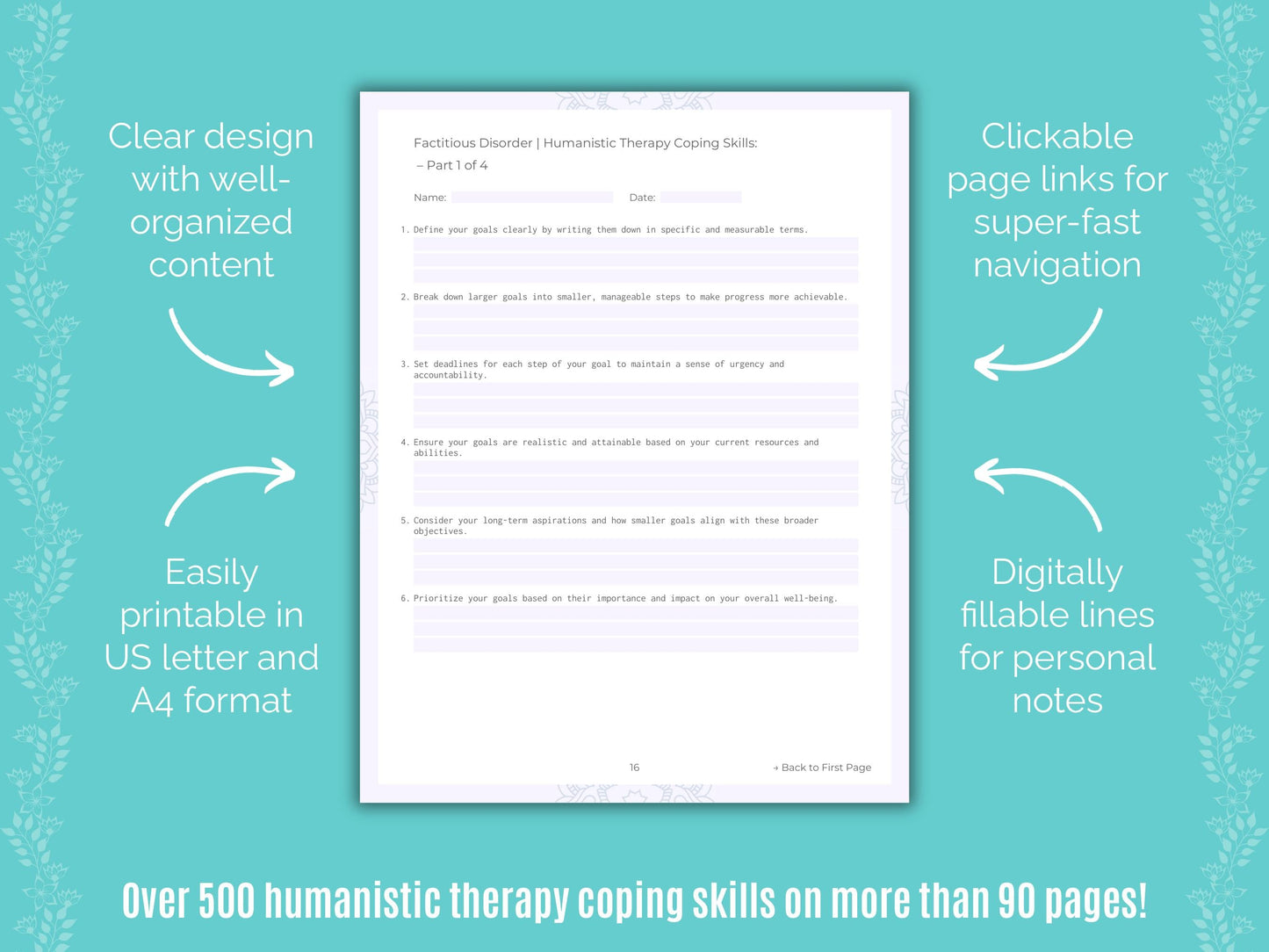 Factitious Disorder Humanistic Therapy Counseling Templates