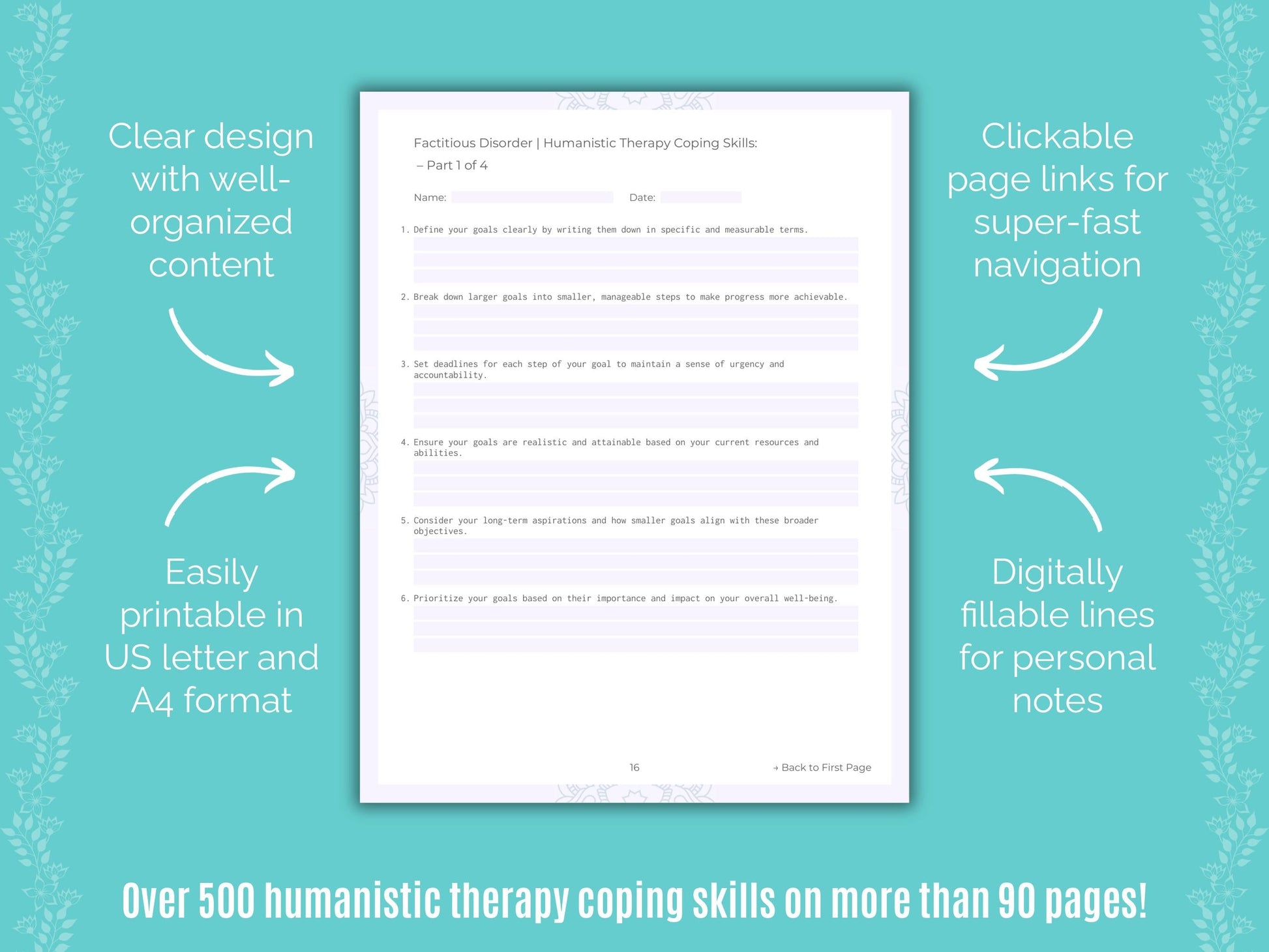 Factitious Disorder Humanistic Therapy Counseling Templates