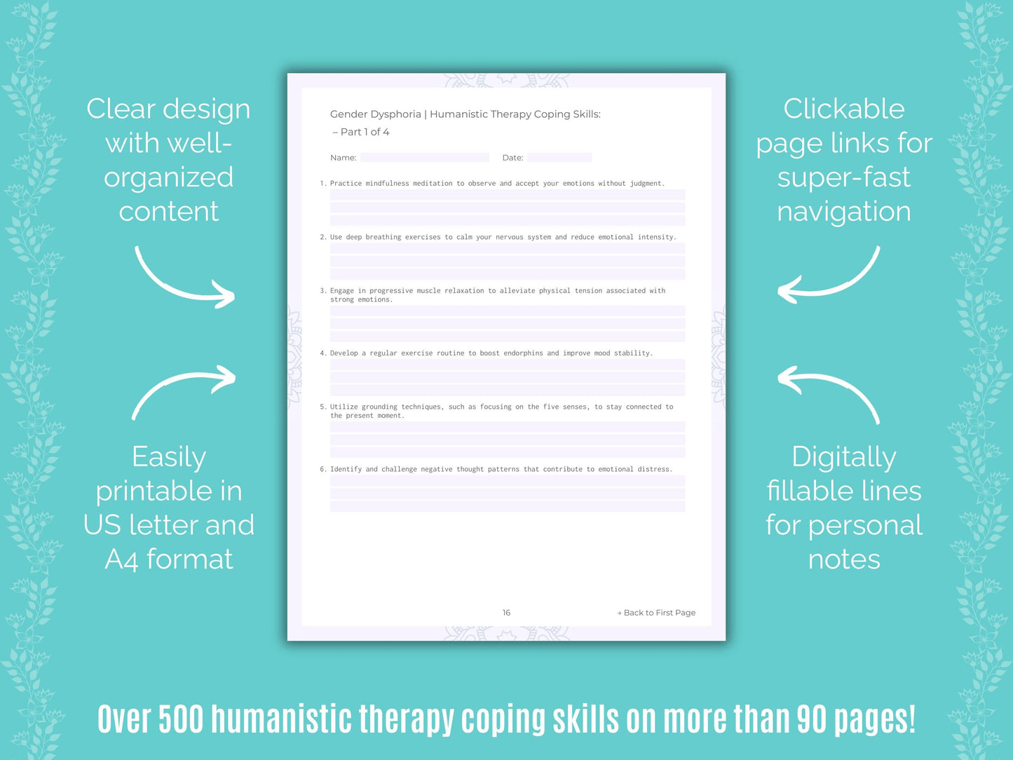 Gender Dysphoria Humanistic Therapy Counseling Templates