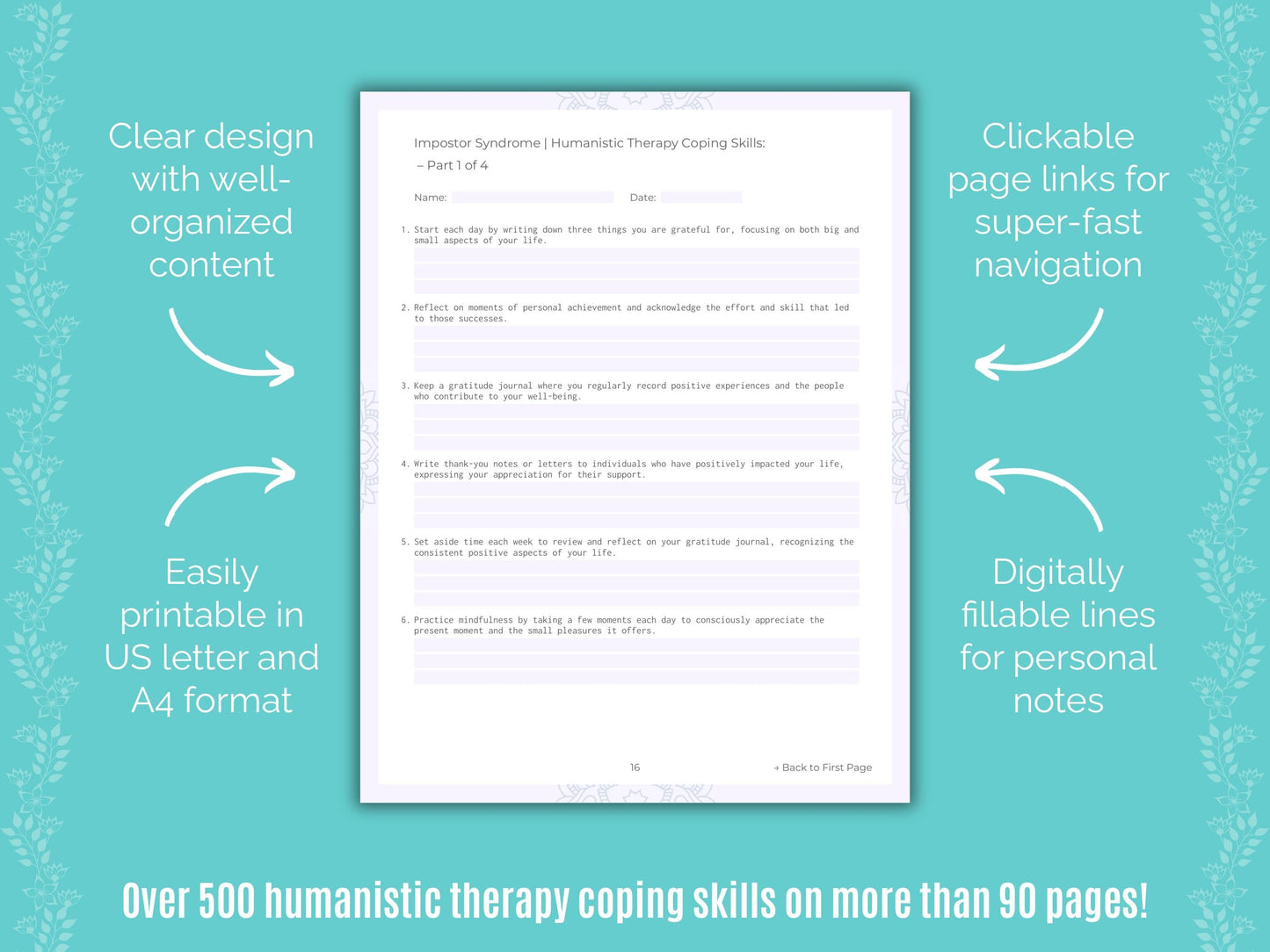 Impostor Syndrome Humanistic Therapy Counseling Templates