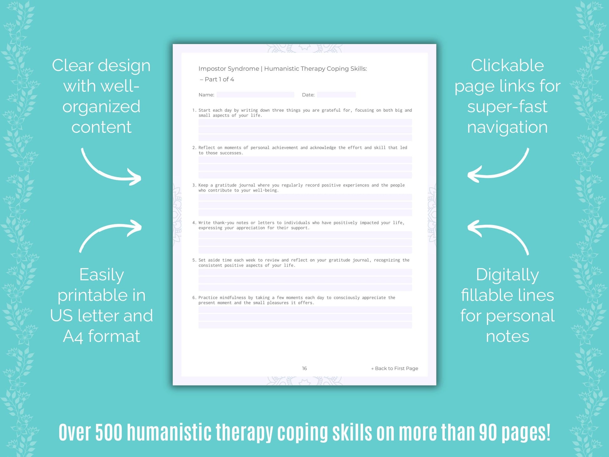 Impostor Syndrome Humanistic Therapy Counseling Templates