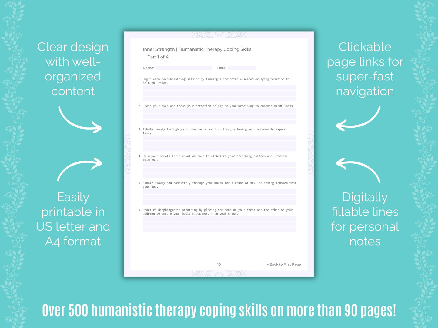 Inner Strength Humanistic Therapy Counseling Templates