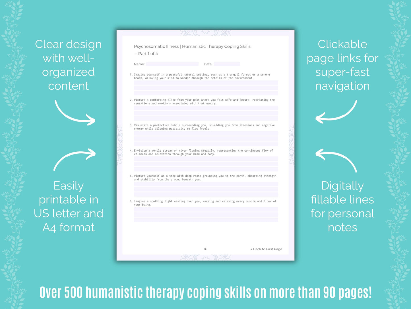 Psychosomatic Illness Humanistic Therapy Counseling Templates