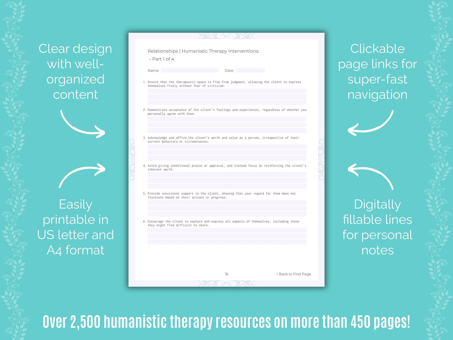 Relationships Humanistic Therapy Counseling Templates