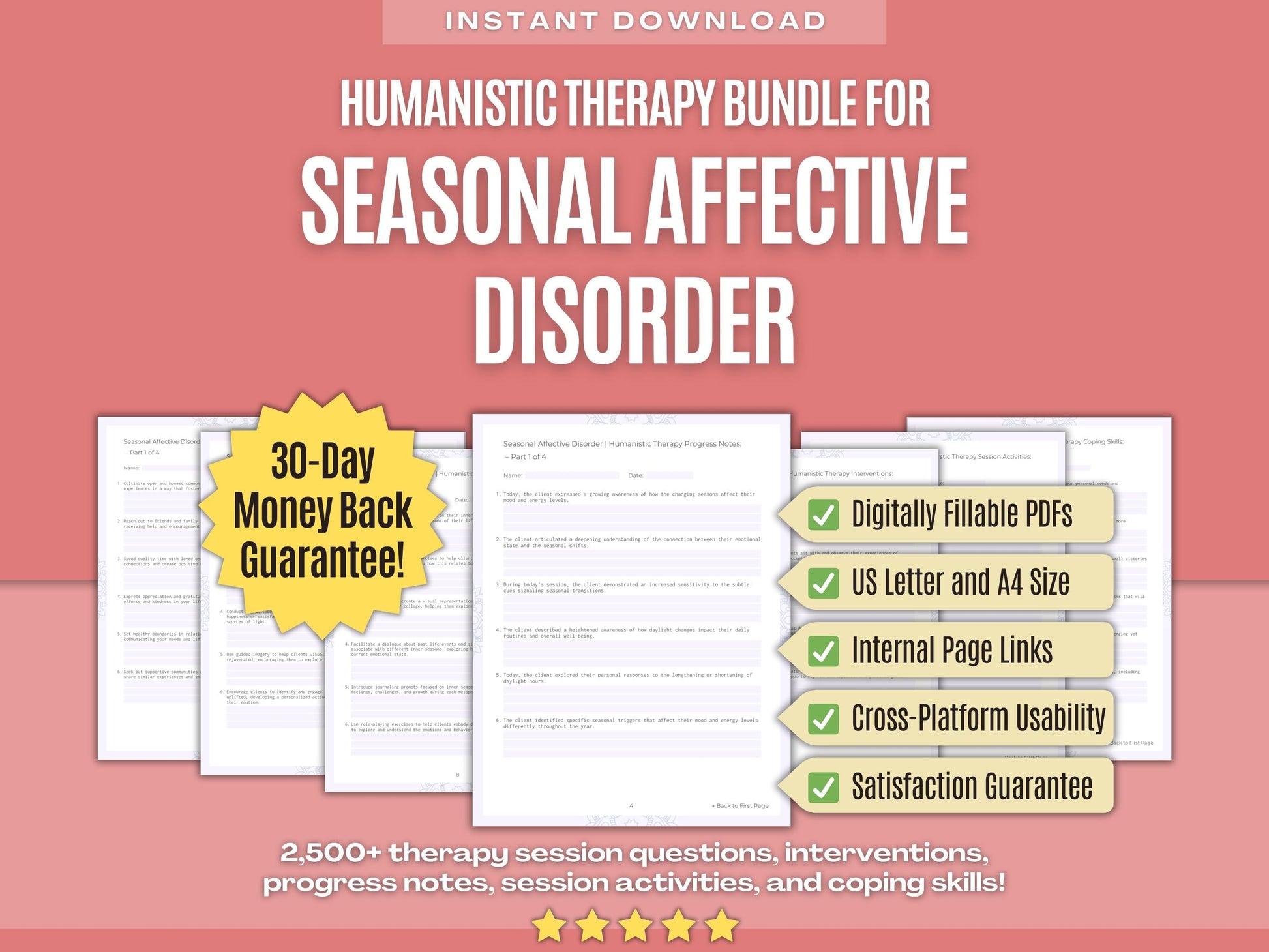 Seasonal Affective Disorder Humanistic Therapy Psychology Workbooks