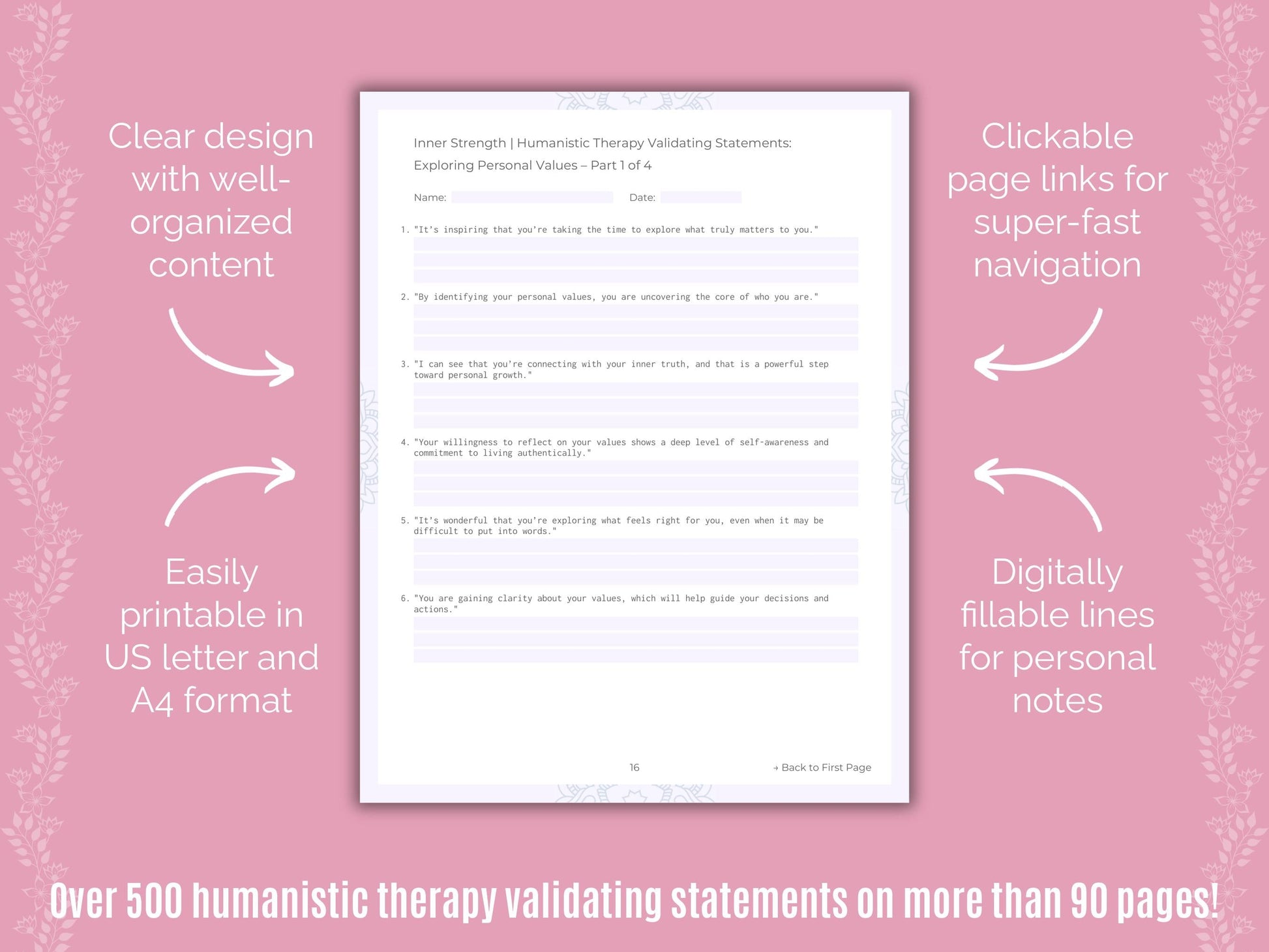 Inner Strength Humanistic Therapy Counseling Templates