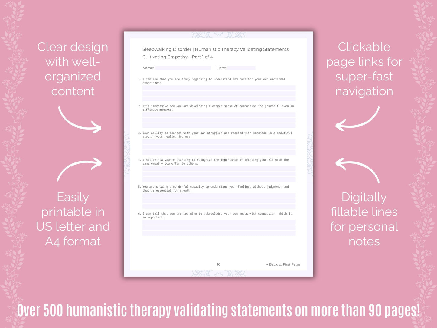 Sleepwalking Disorder Humanistic Therapy Counseling Templates