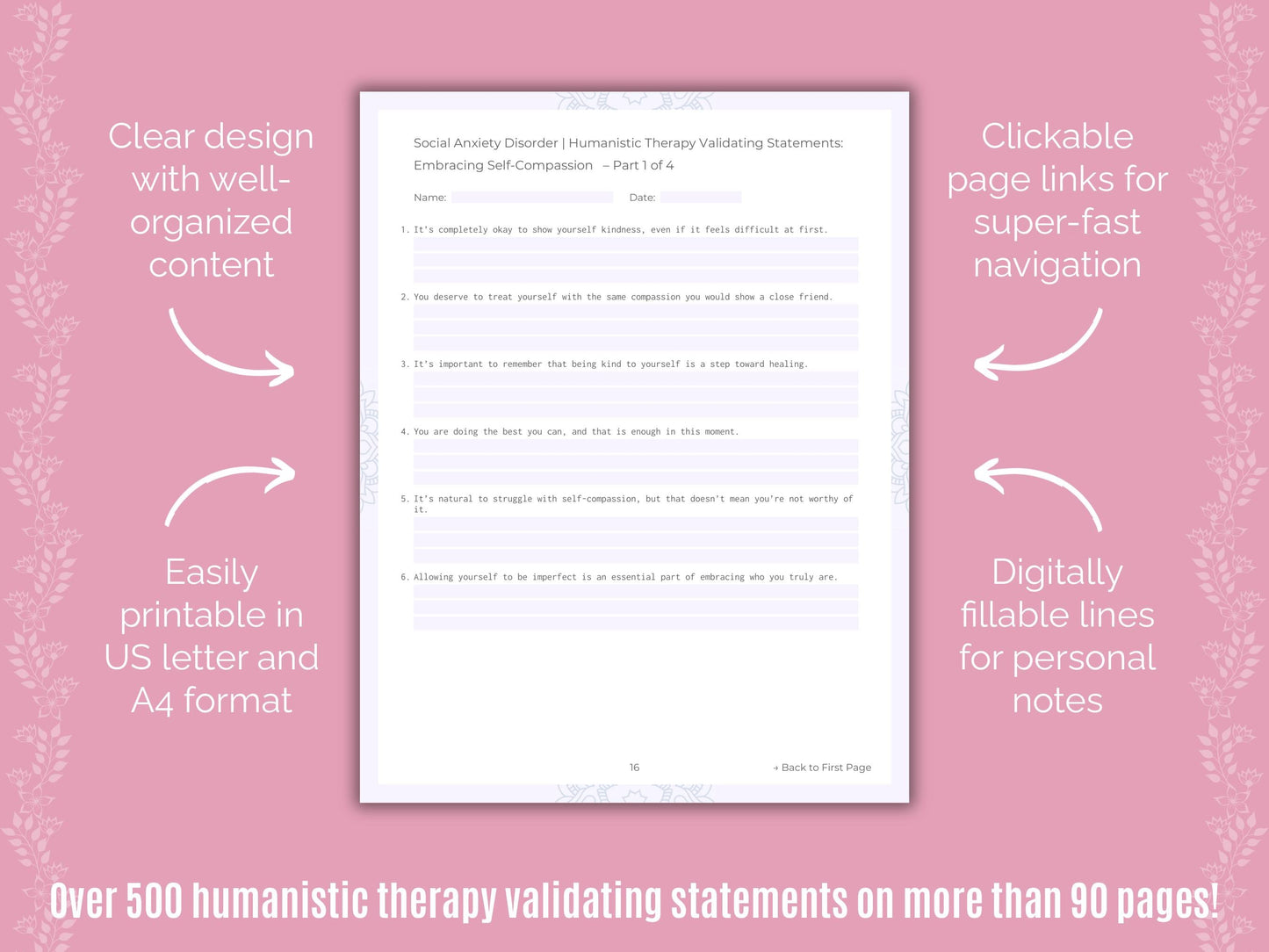 Social Anxiety Disorder Humanistic Therapy Counseling Templates