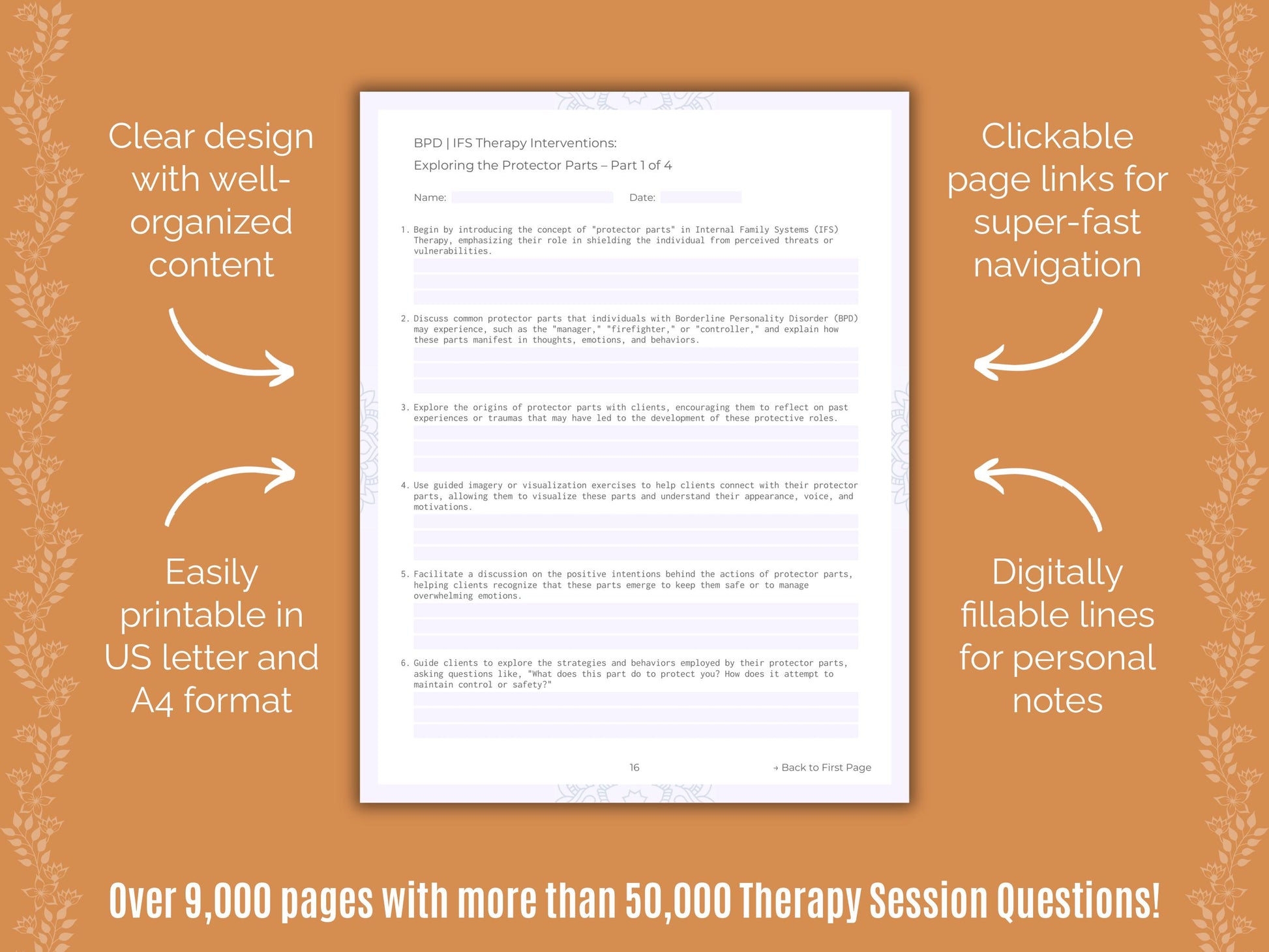 Internal Family Systems (IFS) Therapy Session Questions Counselor Cheat Sheets