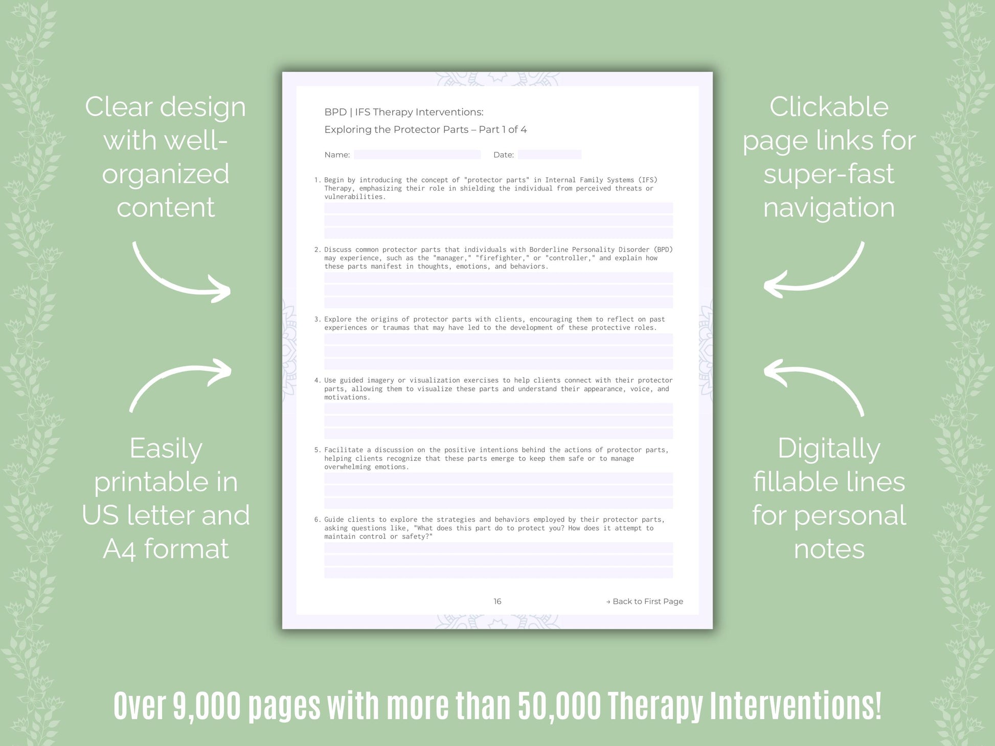 Internal Family Systems (IFS) Therapy Interventions Counselor Cheat Sheets