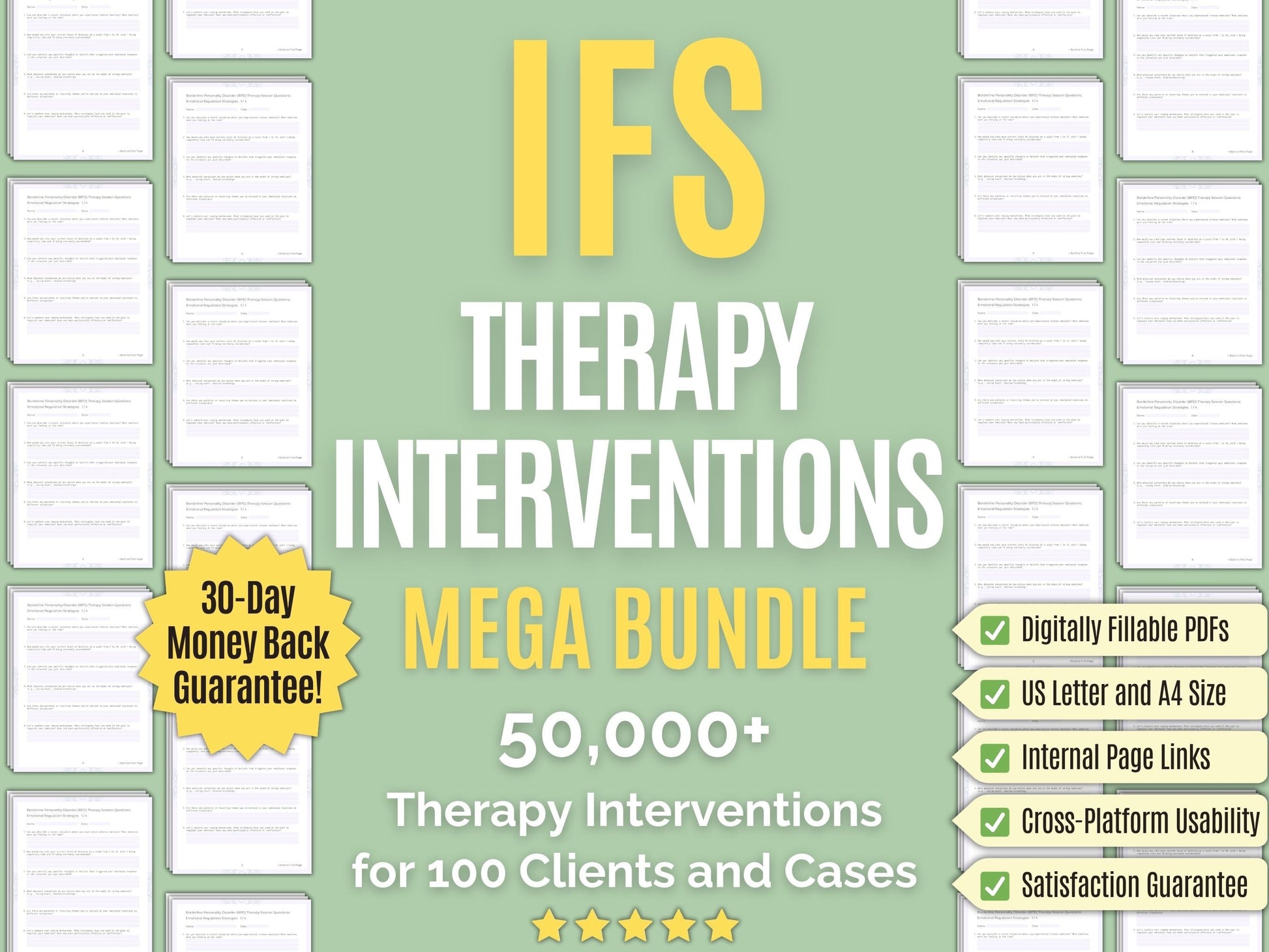 Internal Family Systems (IFS) Therapy Interventions Psychology Workbooks