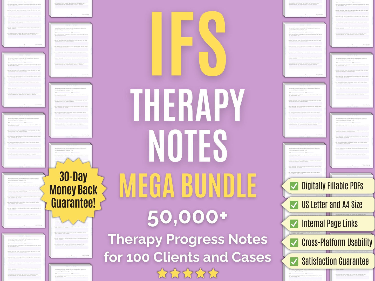 Internal Family Systems (IFS) Therapy Progress Notes Psychology Workbooks