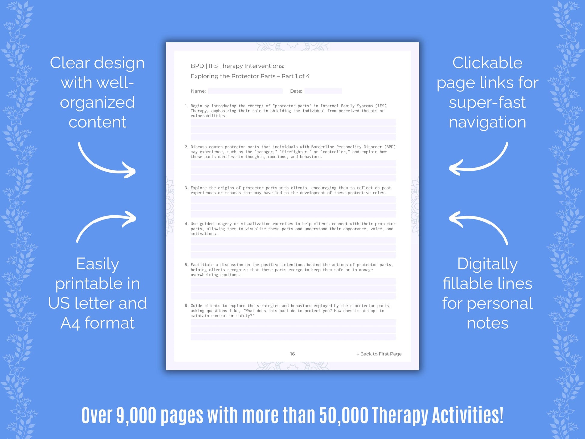 Internal Family Systems (IFS) Therapy Session Activities Counselor Cheat Sheets