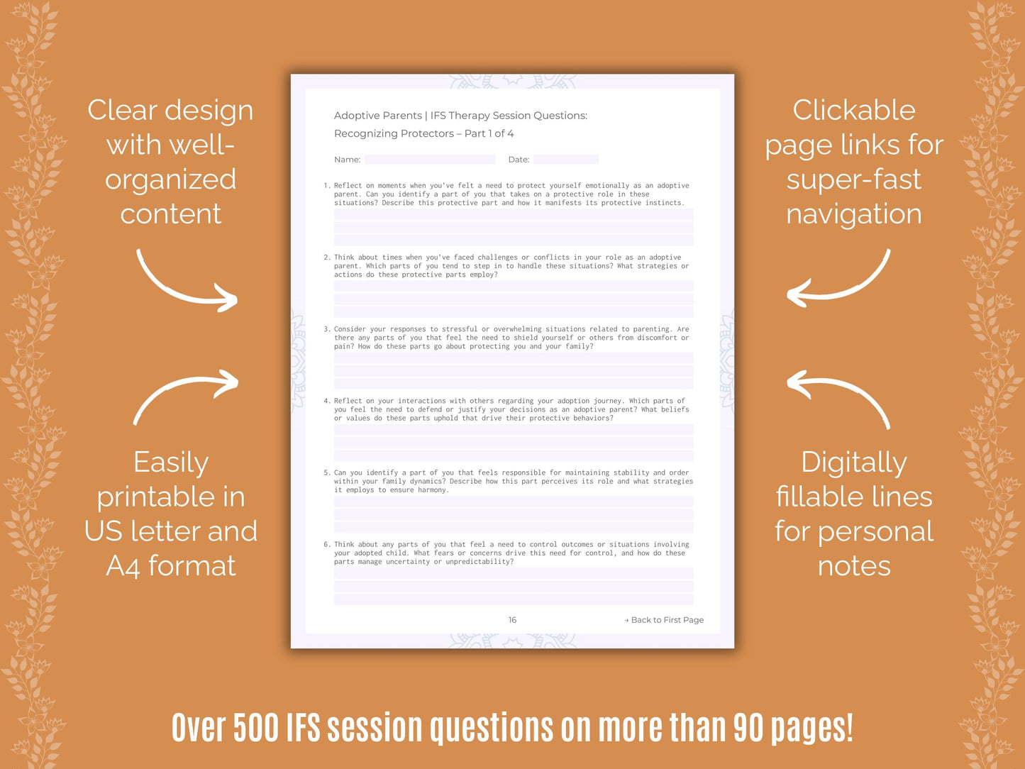 Adoptive Parents Internal Family Systems (IFS) Counseling Templates