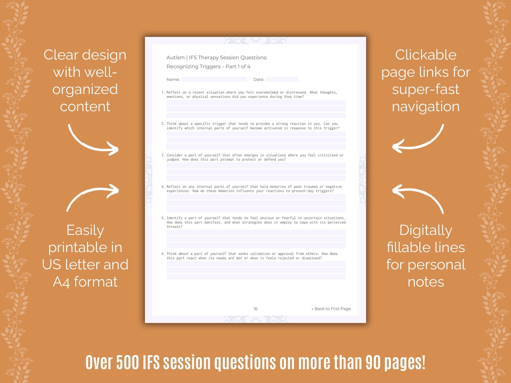 Autism Spectrum Disorder Internal Family Systems (IFS) Counseling Templates