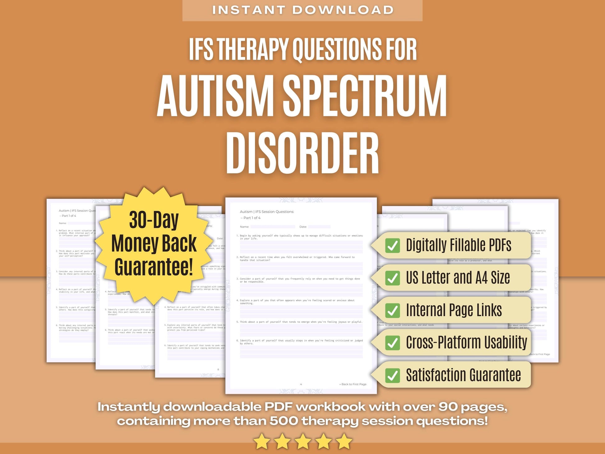 Autism Spectrum Disorder Internal Family Systems (IFS) Psychology Workbooks