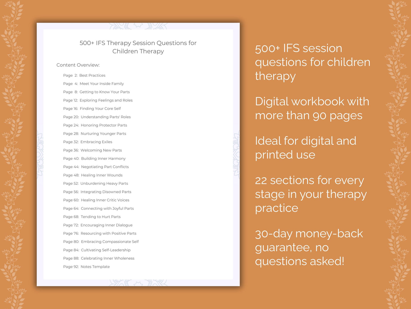 Children Internal Family Systems (IFS) Therapist Worksheets