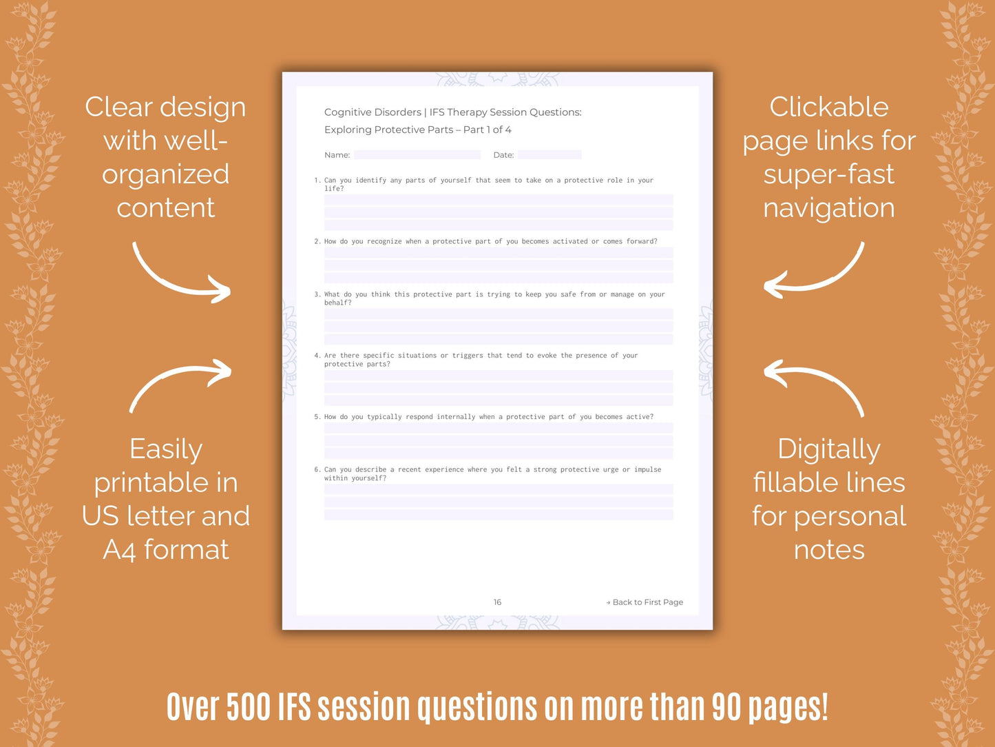 Cognitive Disorders Internal Family Systems (IFS) Counseling Templates