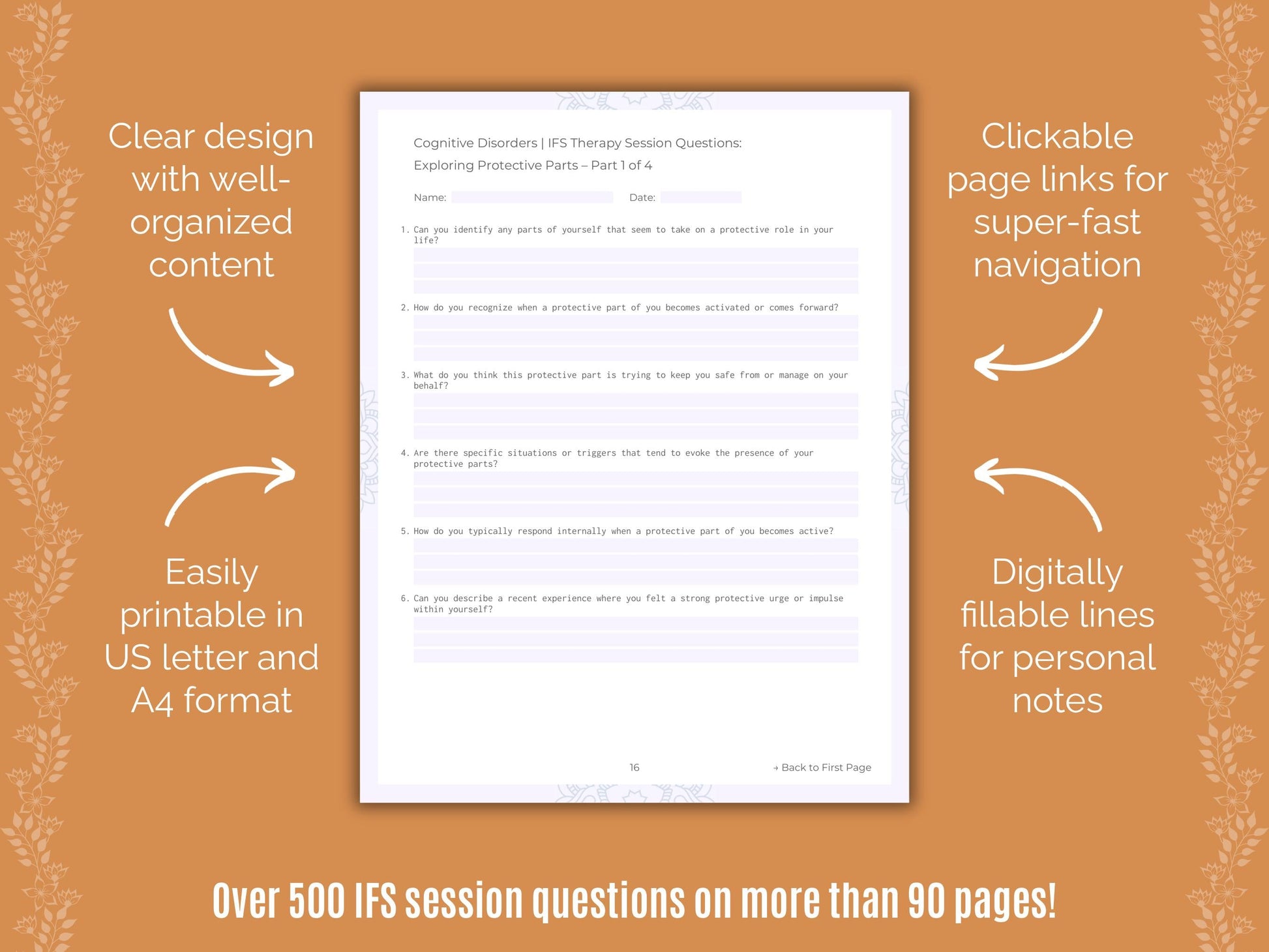 Cognitive Disorders Internal Family Systems (IFS) Counseling Templates