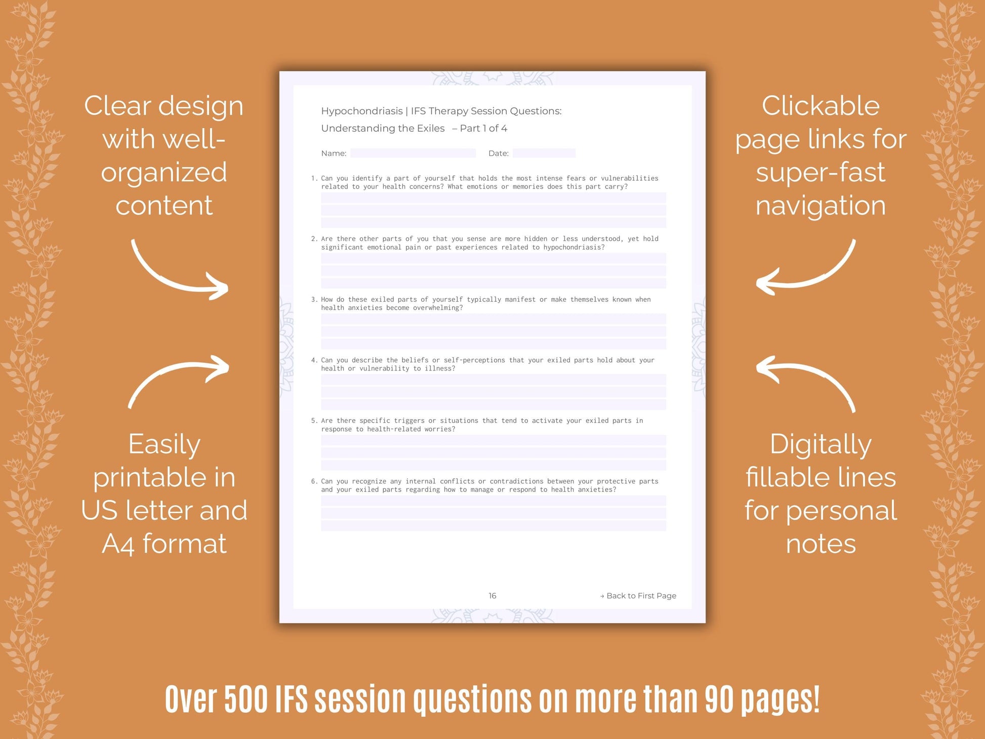 Hypochondriasis Internal Family Systems (IFS) Counseling Templates