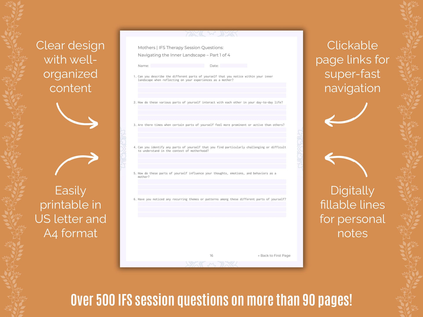 Mothers Internal Family Systems (IFS) Counseling Templates