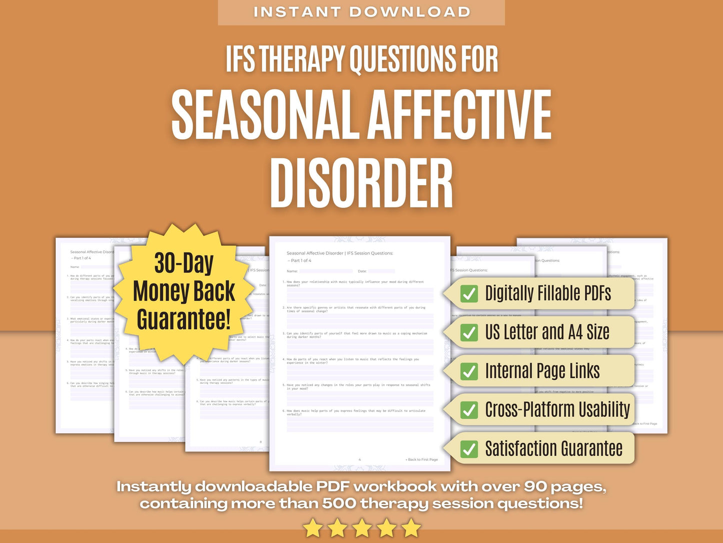 Seasonal Affective Disorder Internal Family Systems (IFS) Psychology Workbooks