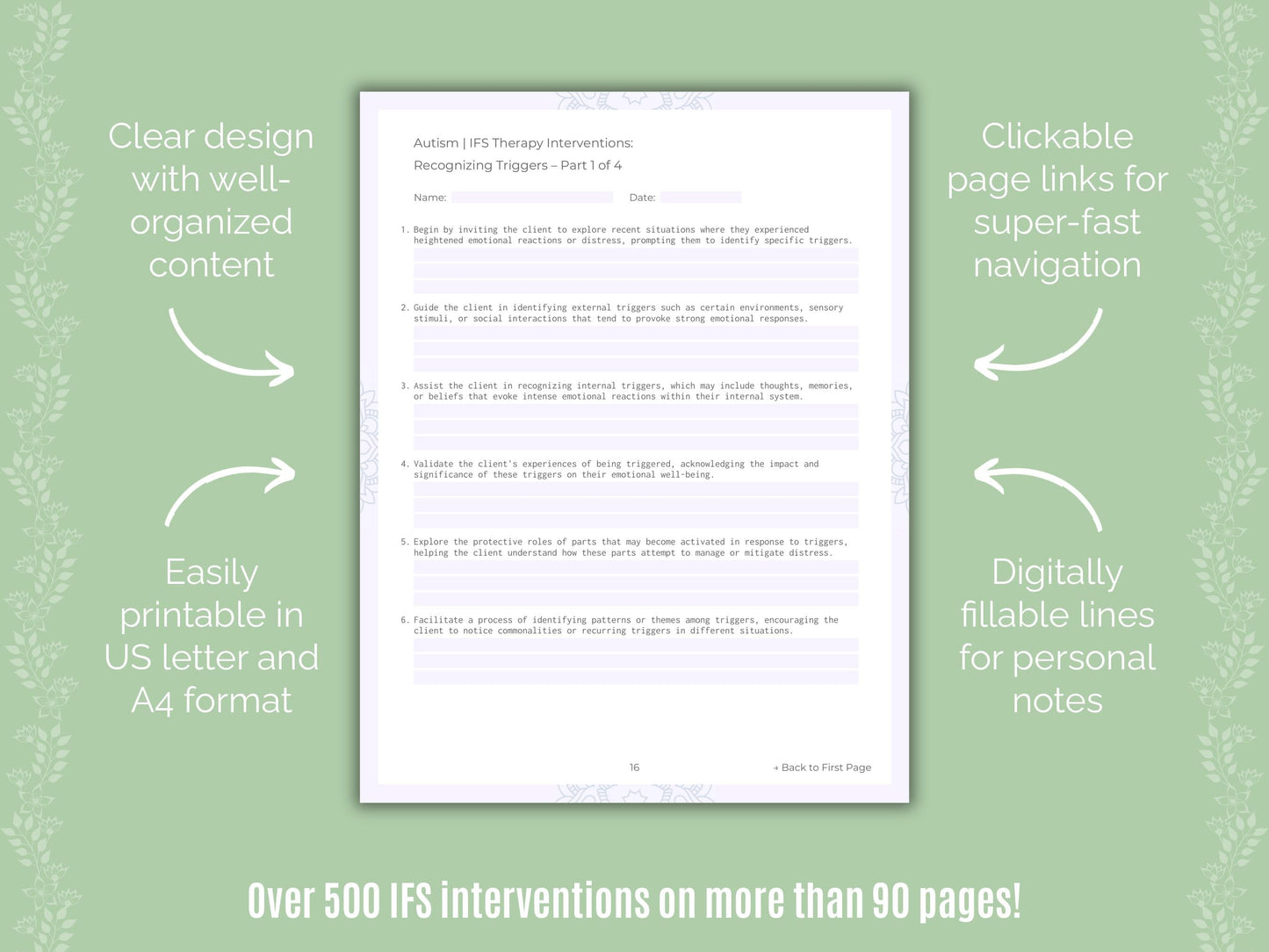 Autism Spectrum Disorder Internal Family Systems (IFS) Counseling Templates