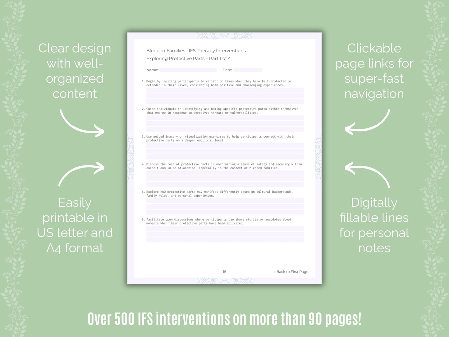 Blended Families Internal Family Systems (IFS) Counseling Templates