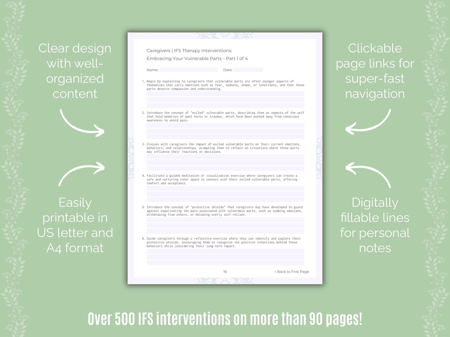 Caregivers Internal Family Systems (IFS) Counseling Templates