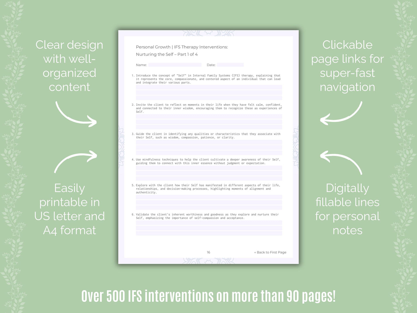 Personal Growth Internal Family Systems (IFS) Counseling Templates