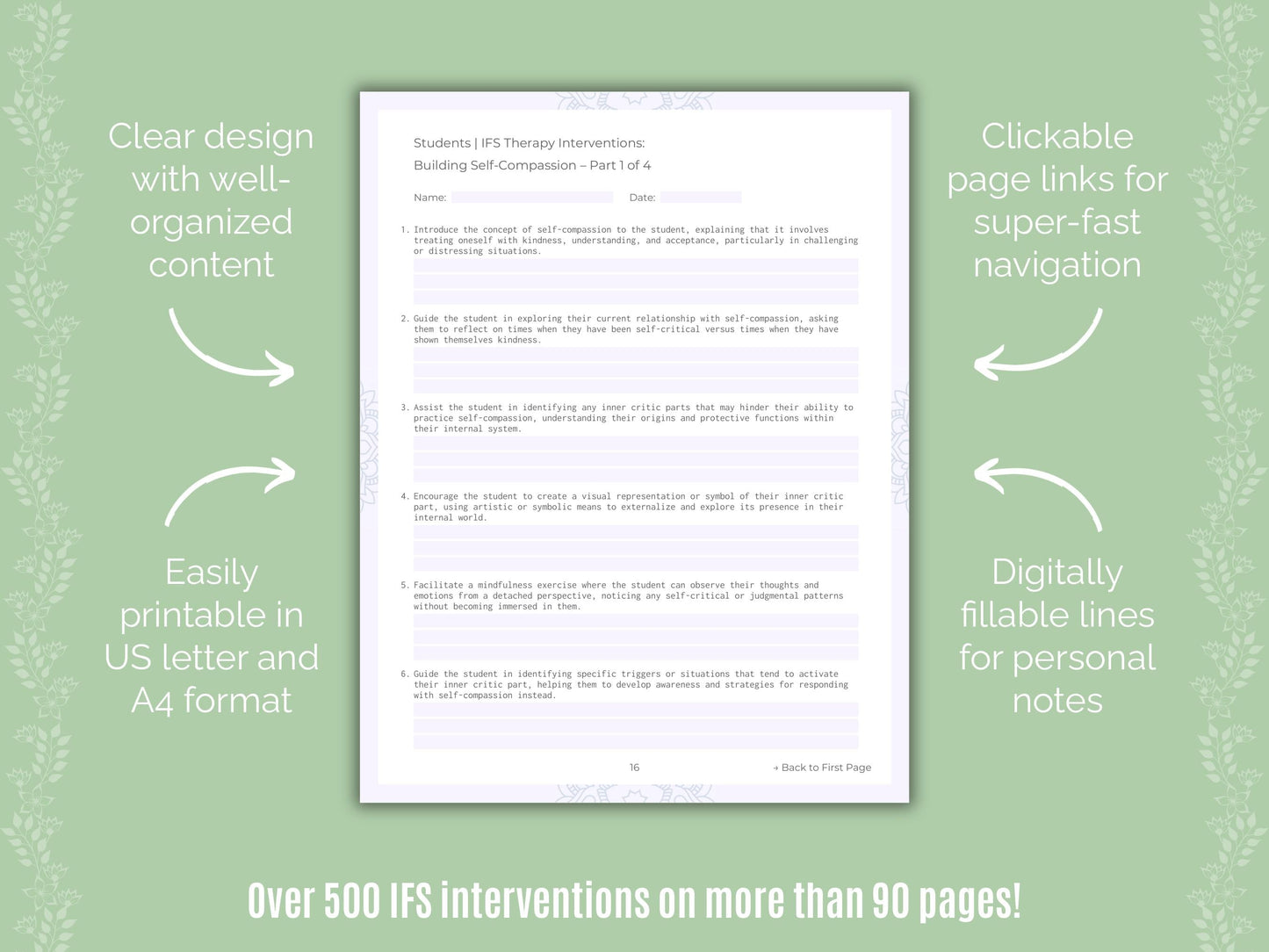 Students Internal Family Systems (IFS) Counseling Templates