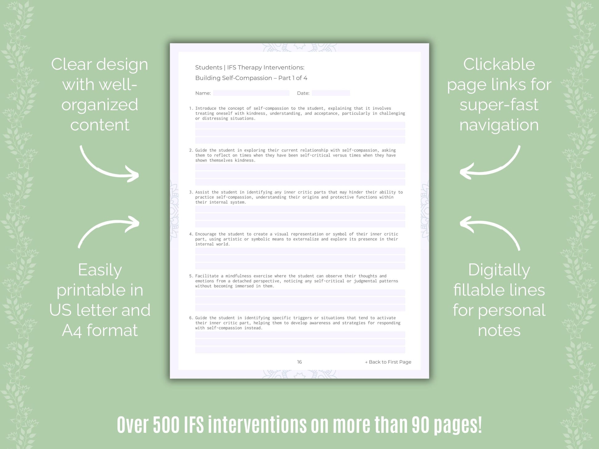 Students Internal Family Systems (IFS) Counseling Templates