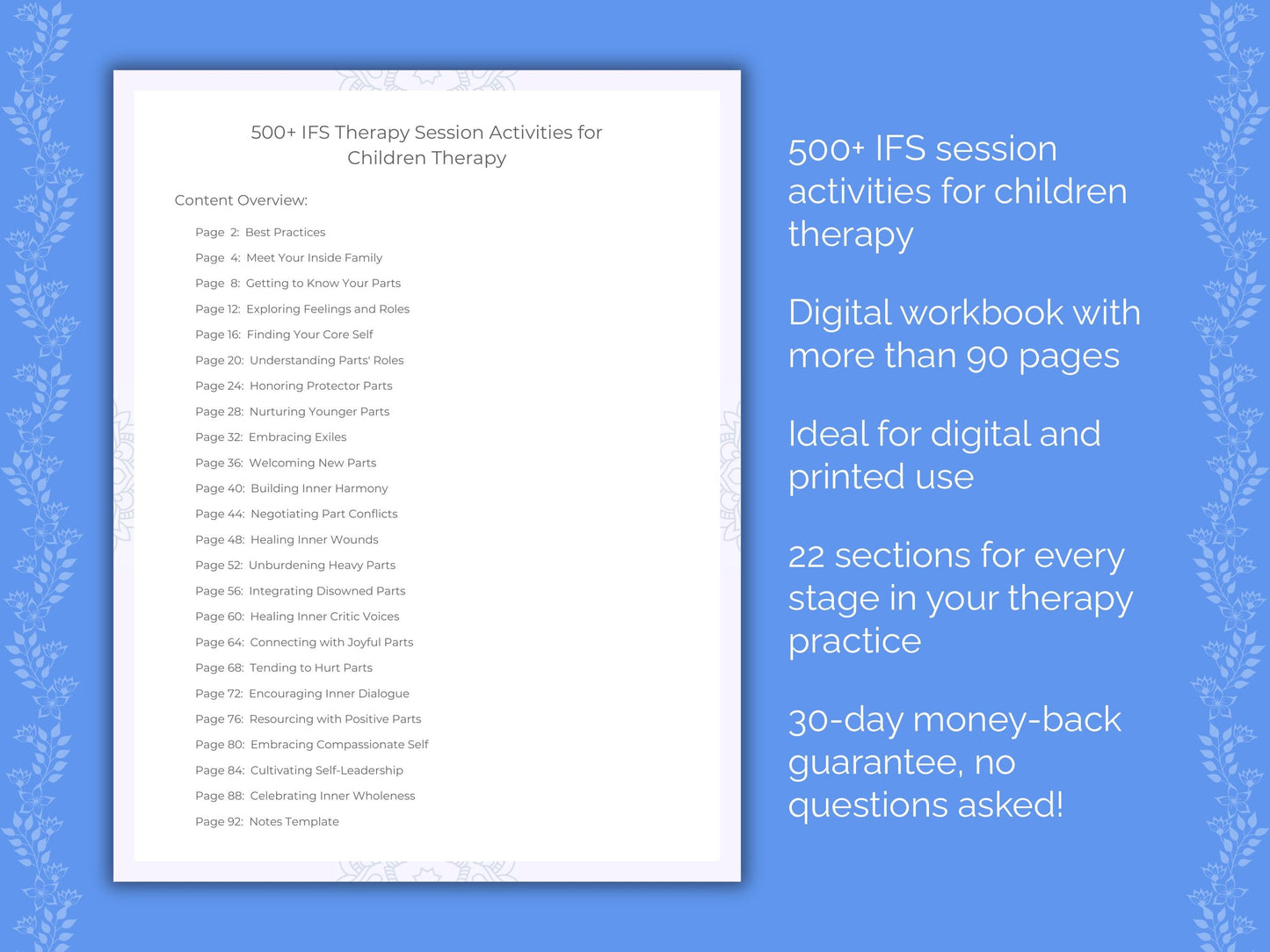 Children Internal Family Systems (IFS) Therapist Worksheets