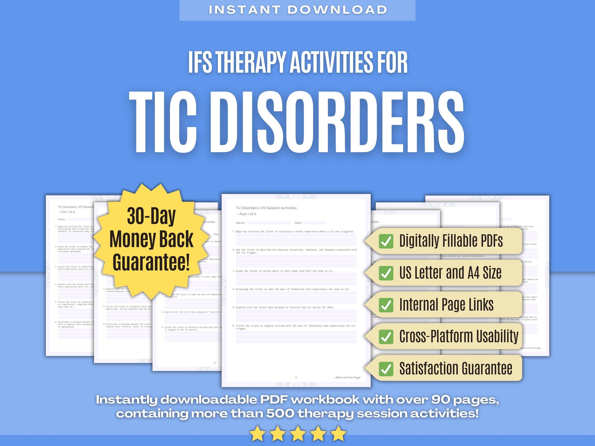 Tic Disorders Internal Family Systems (IFS) Psychology Workbooks