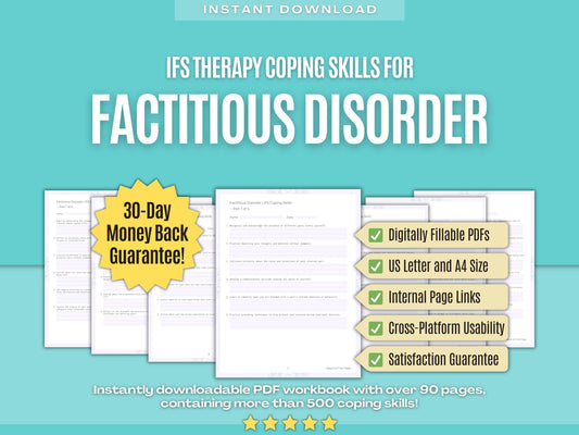 Factitious Disorder Internal Family Systems (IFS) Psychology Workbooks