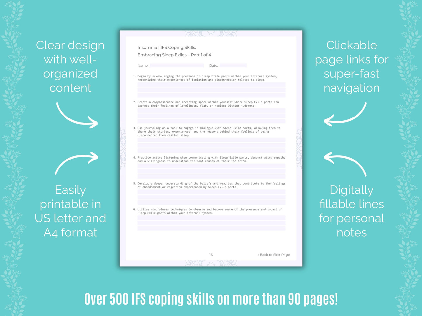 Insomnia Internal Family Systems (IFS) Counseling Templates