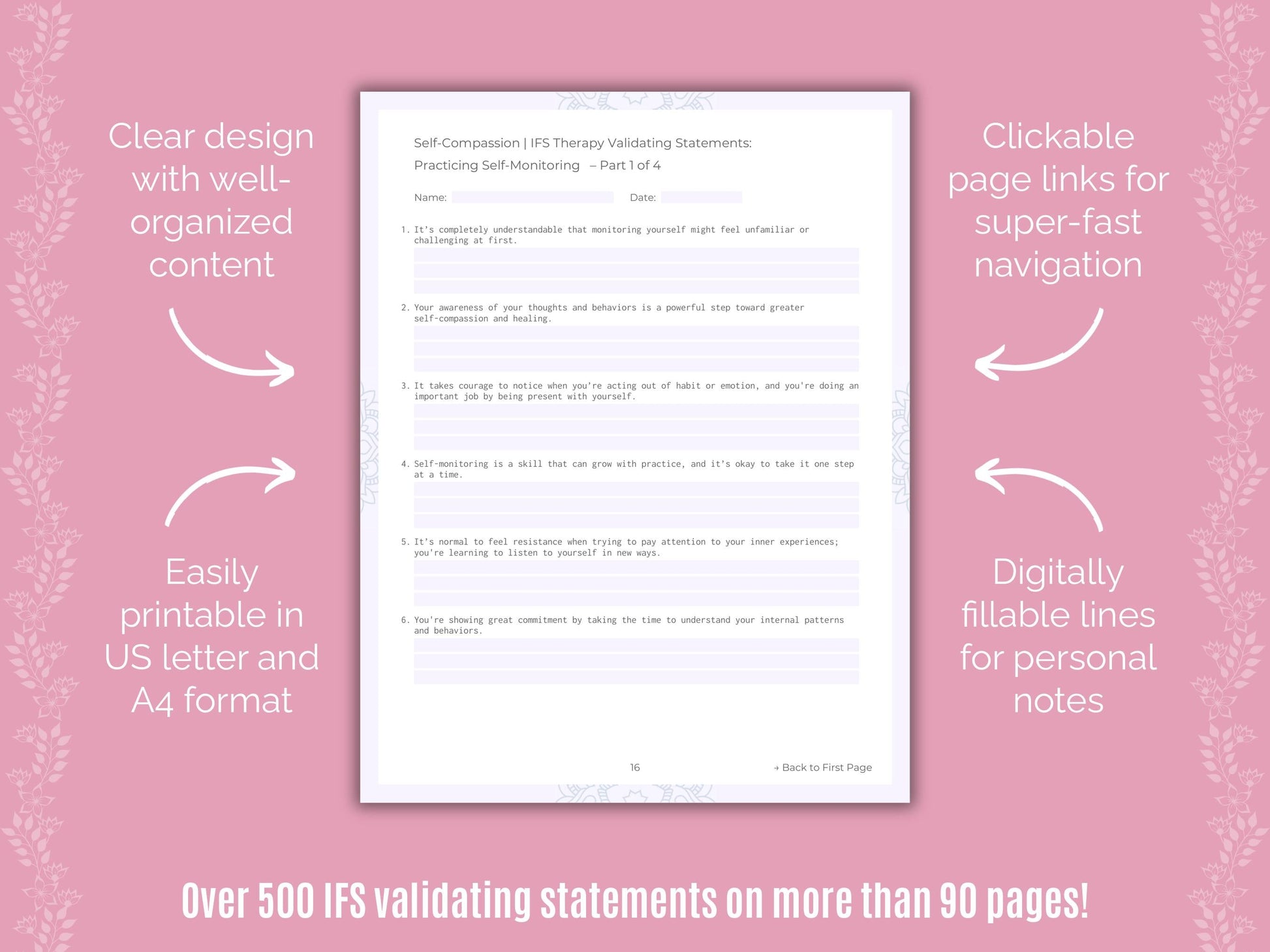 Self-Compassion Internal Family Systems (IFS) Counseling Templates