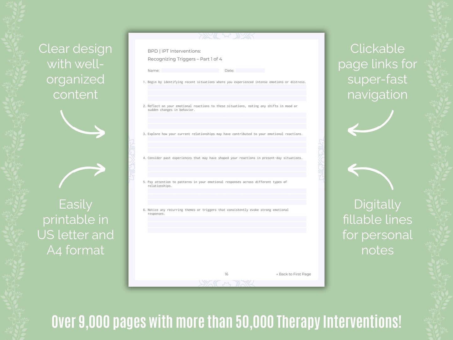 Interpersonal Therapy (IPT) Interventions Counselor Cheat Sheets