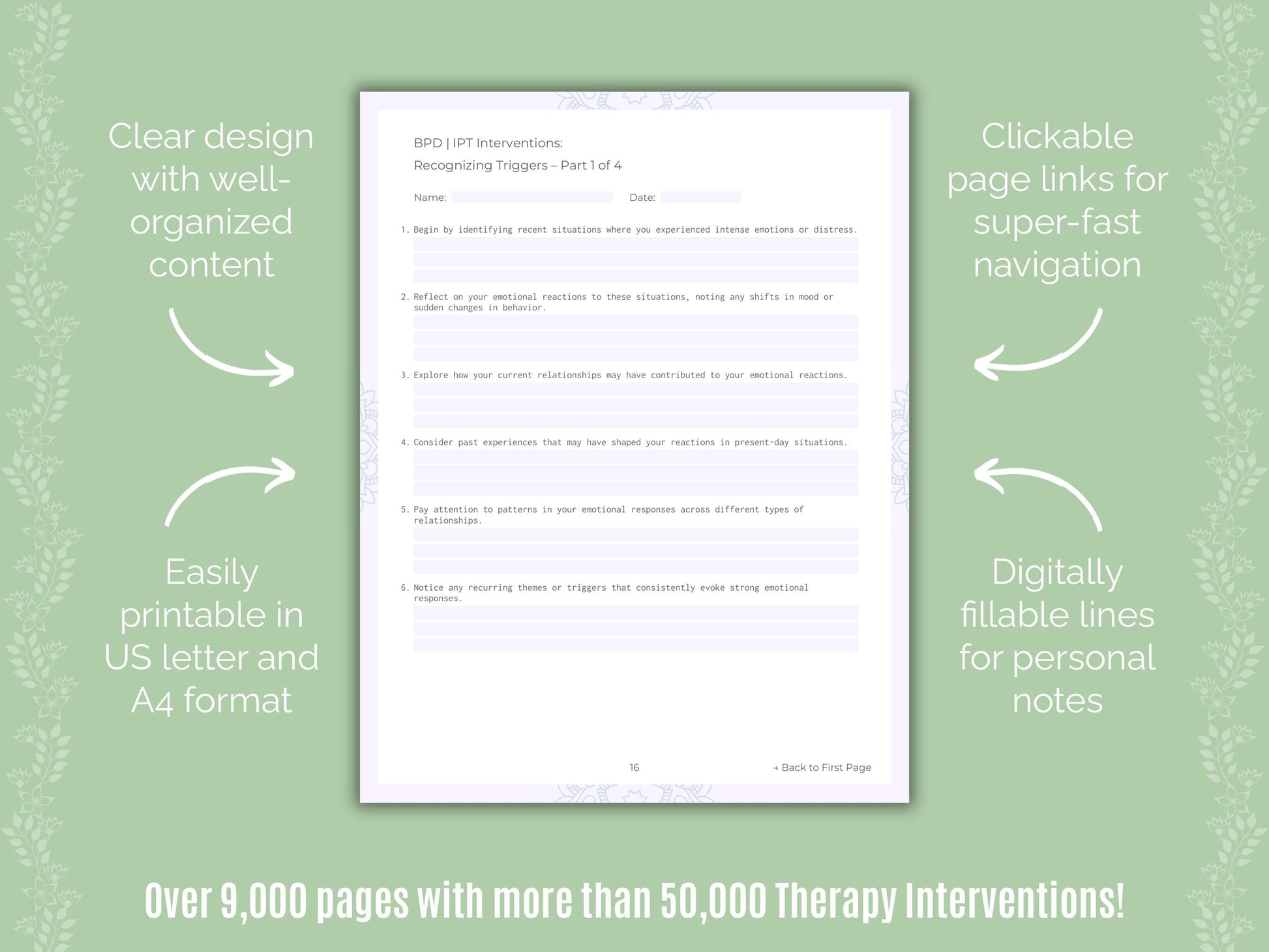 Interpersonal Therapy (IPT) Interventions Counselor Cheat Sheets