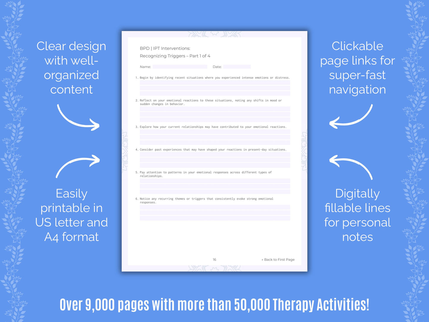 Interpersonal Therapy (IPT) Session Activities Counselor Cheat Sheets