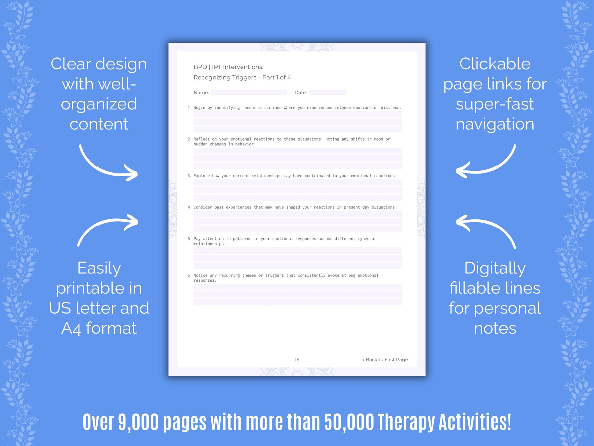 Interpersonal Therapy (IPT) Session Activities Counselor Cheat Sheets