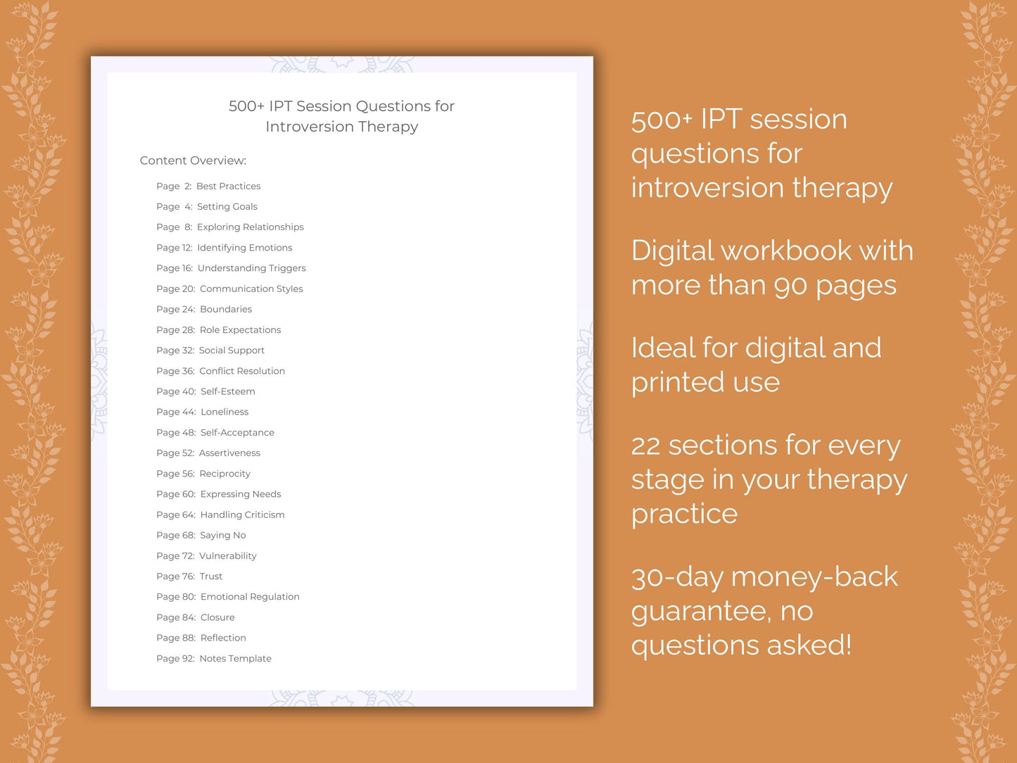 Introversion Interpersonal Therapy (IPT) Therapist Worksheets