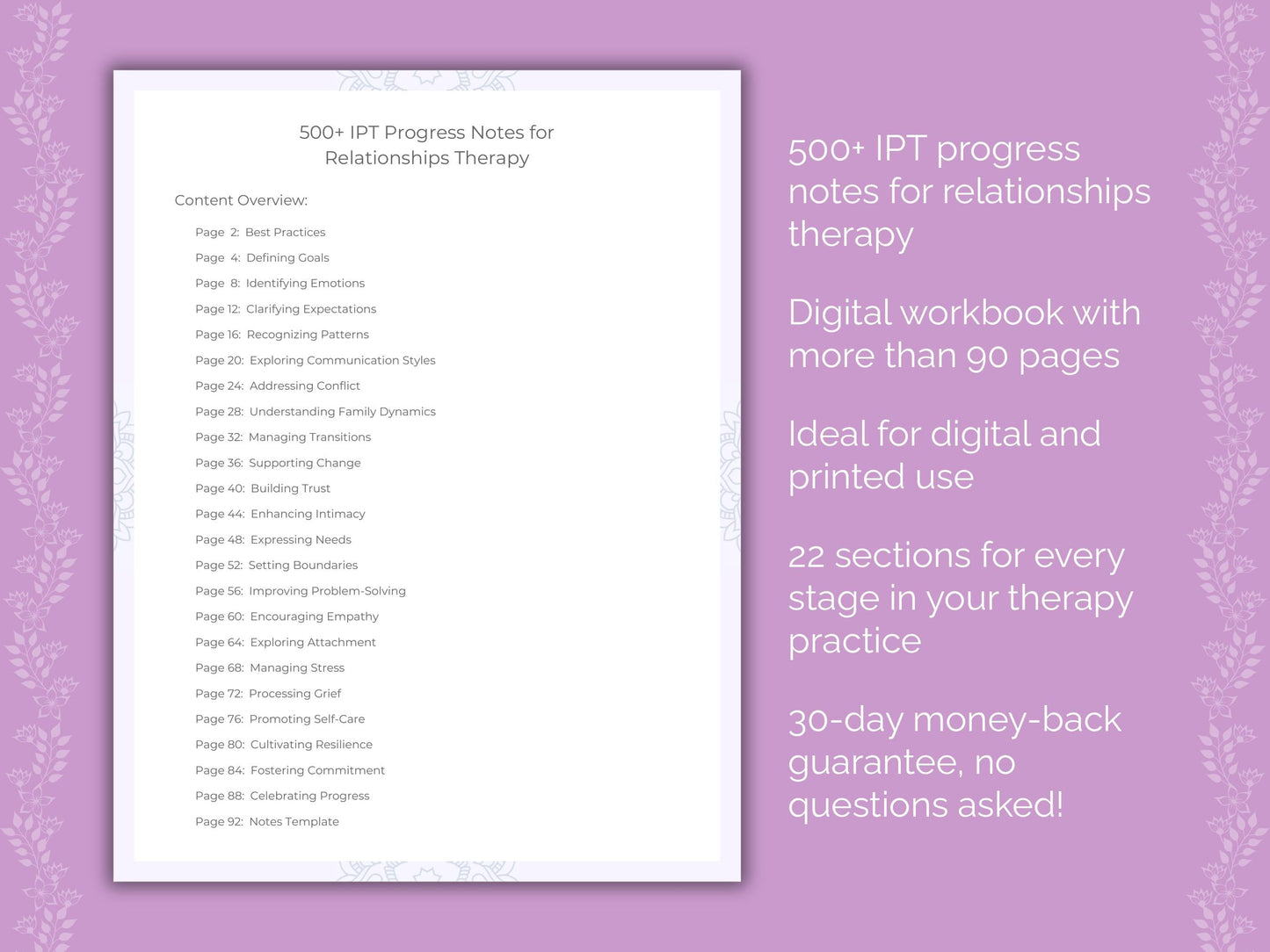 Relationships Interpersonal Therapy (IPT) Therapist Worksheets
