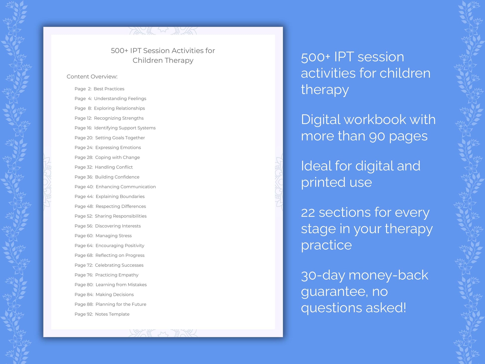 Children Interpersonal Therapy (IPT) Therapist Worksheets