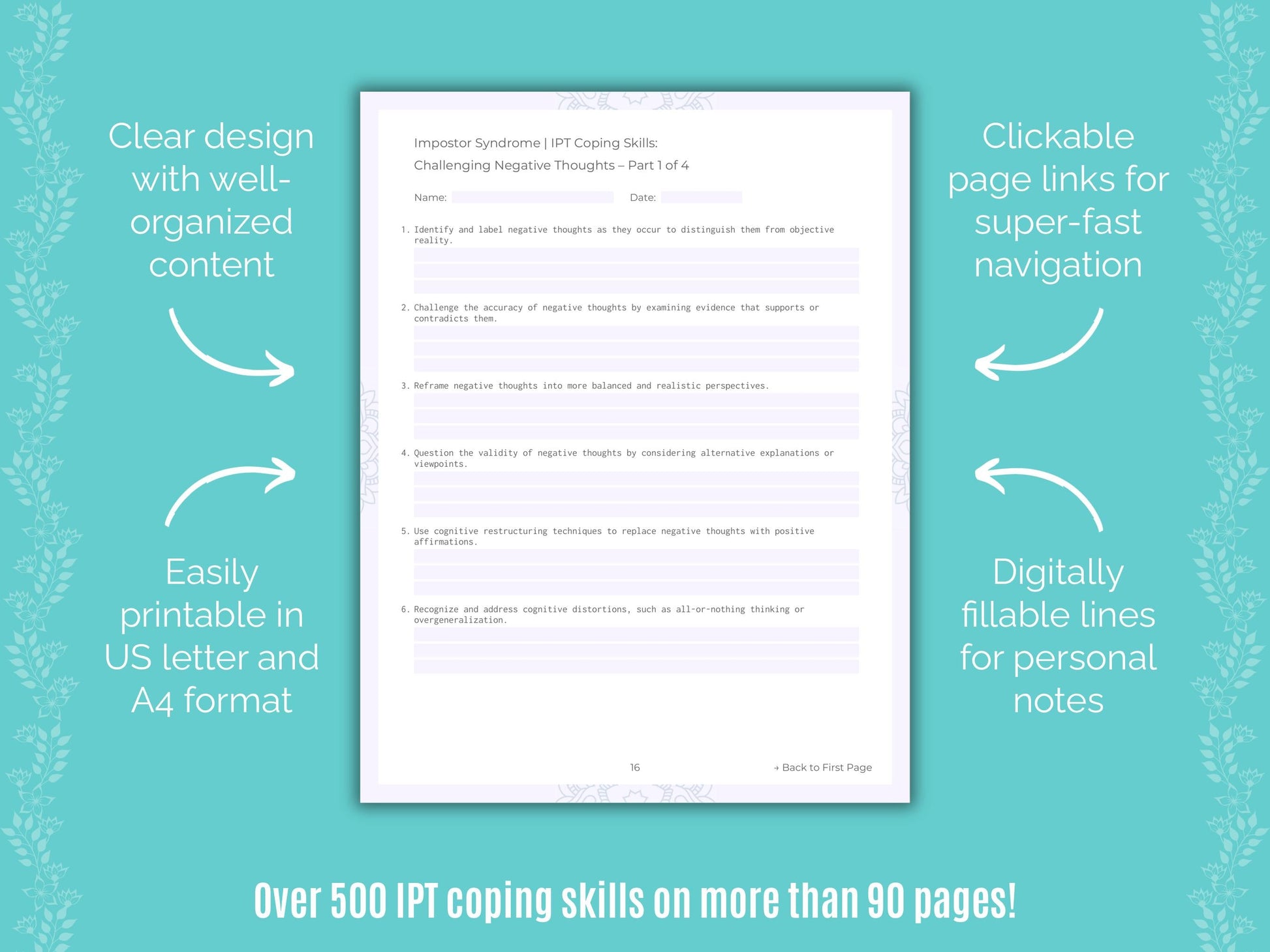 Impostor Syndrome Interpersonal Therapy (IPT) Counseling Templates