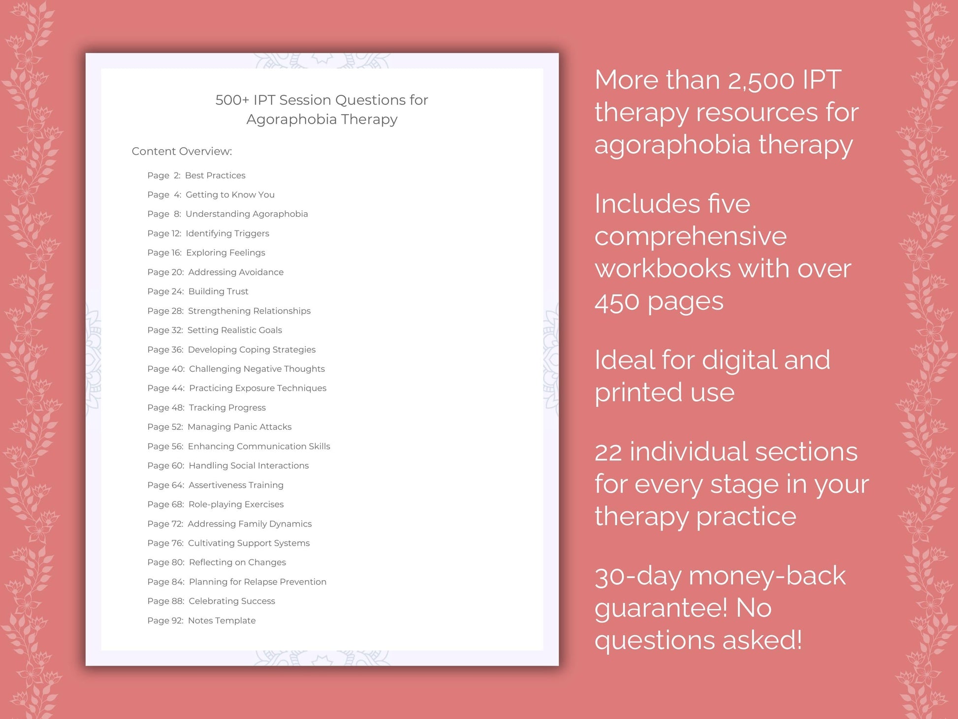 Agoraphobia Interpersonal Therapy (IPT) Therapist Worksheets