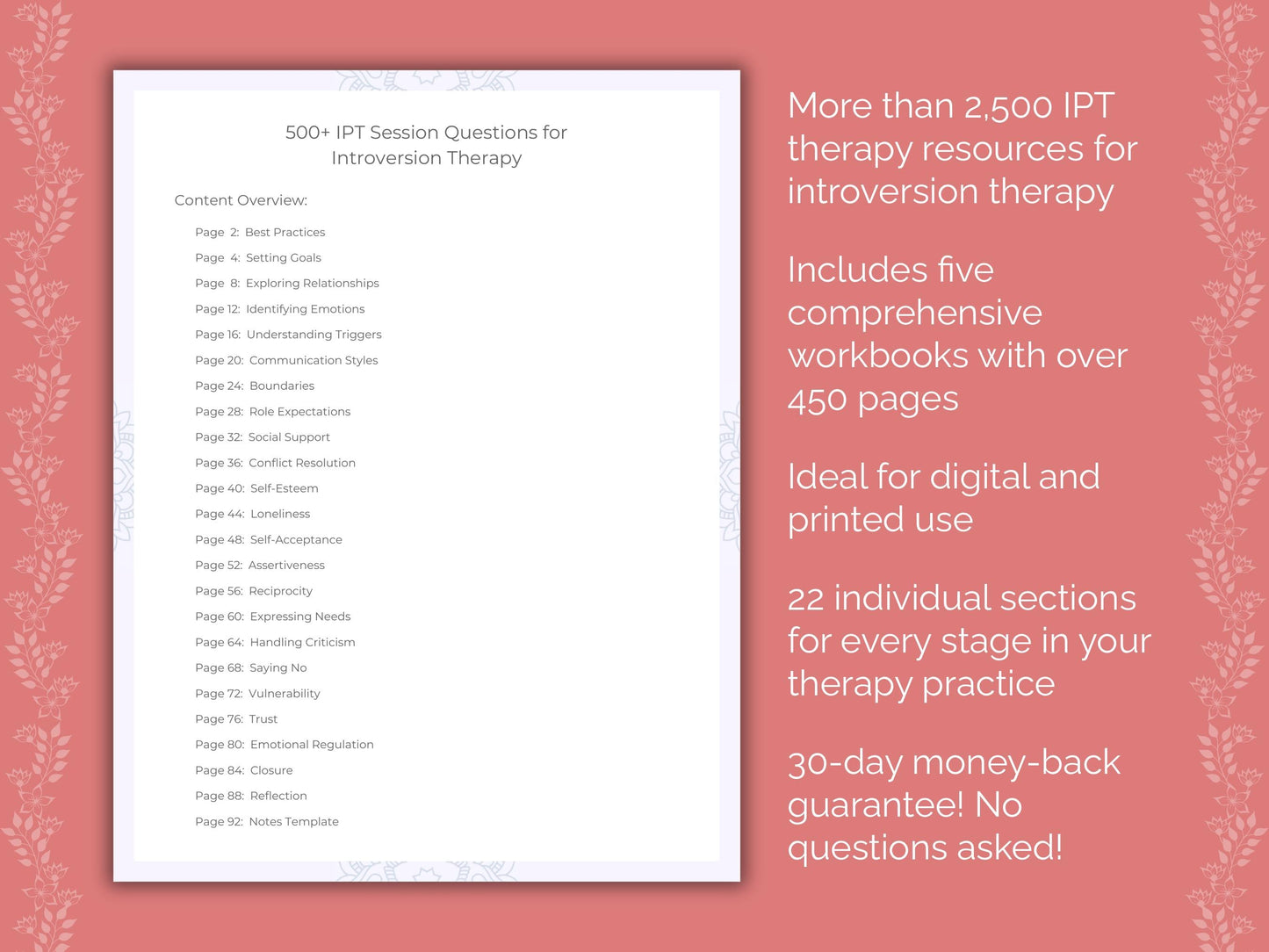 Introversion Interpersonal Therapy (IPT) Therapist Worksheets
