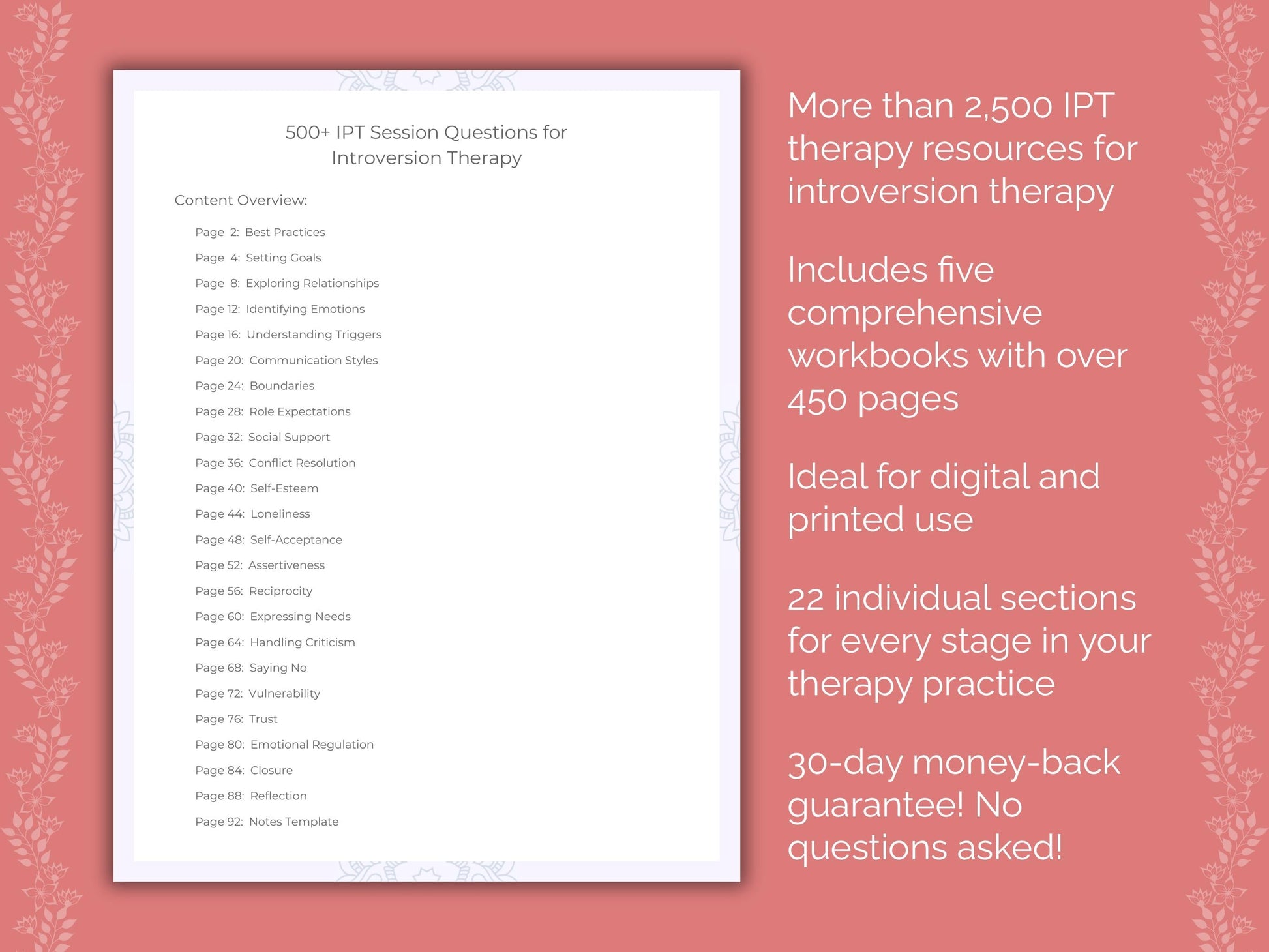 Introversion Interpersonal Therapy (IPT) Therapist Worksheets