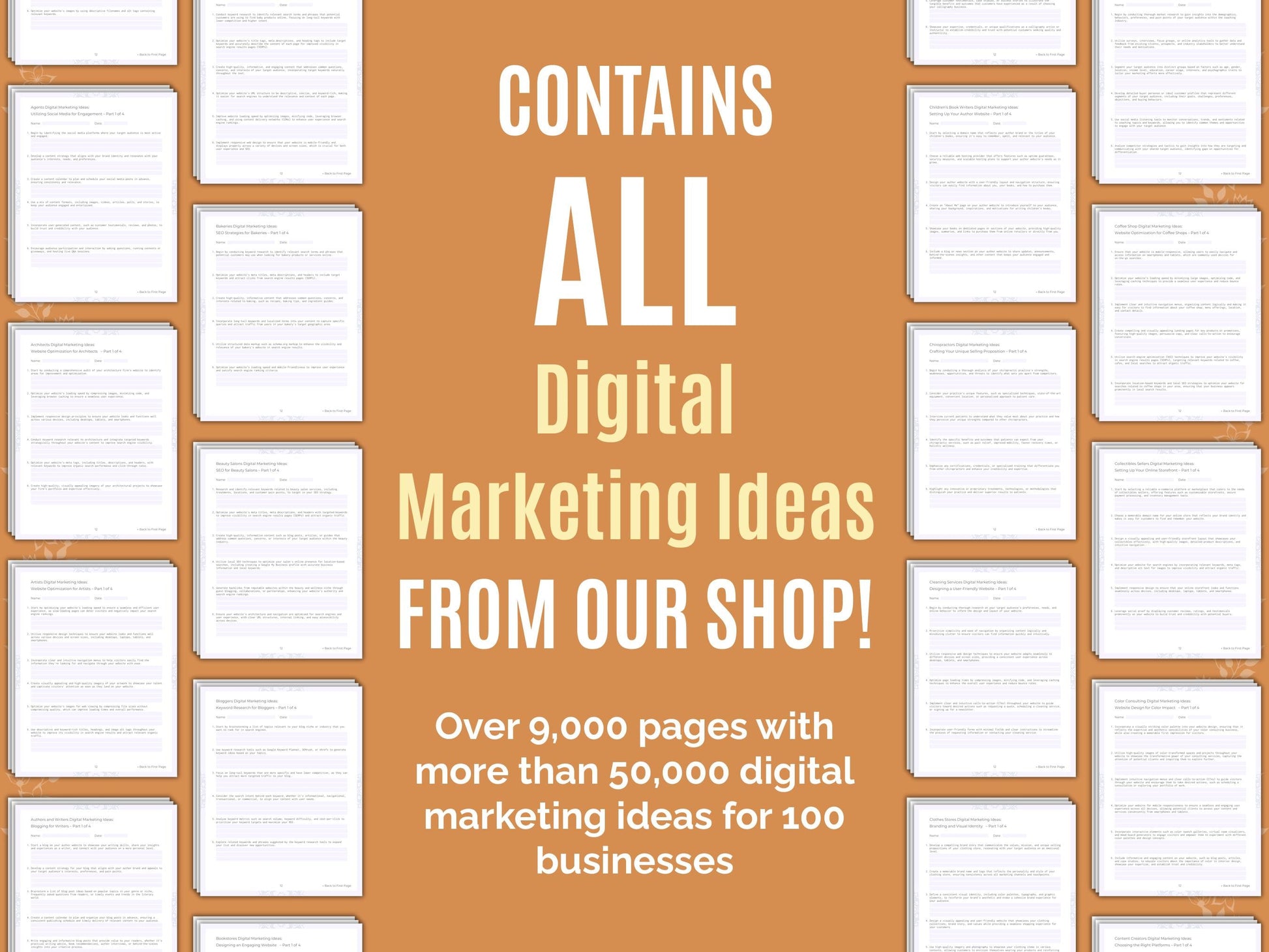 Digital Marketing Ideas Worksheets