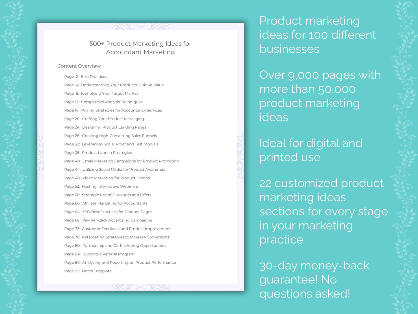 Product Marketing Ideas Cheat Sheets